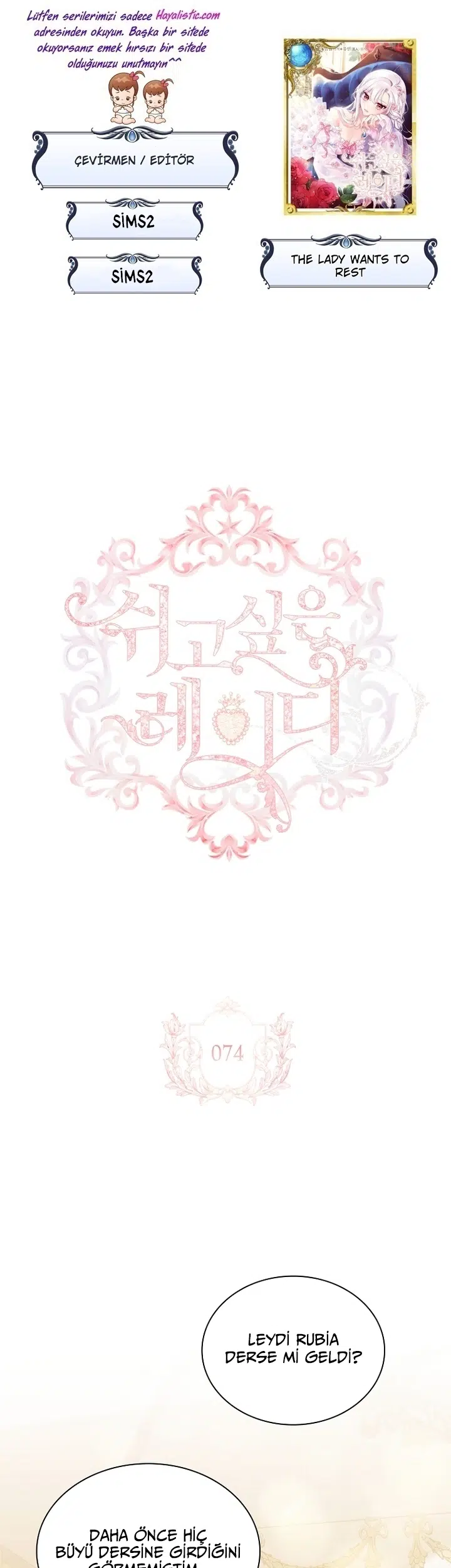 Tembel Leydi - Bölüm 74 Sayfa 1