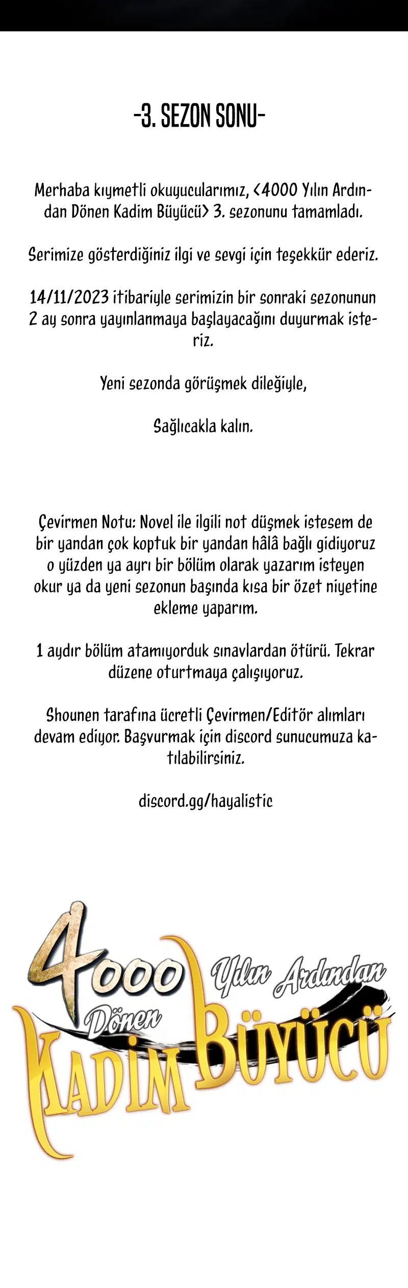 4000 Yılın Ardından Dönen Kadim Büyücü - Bölüm 189 Sayfa 49
