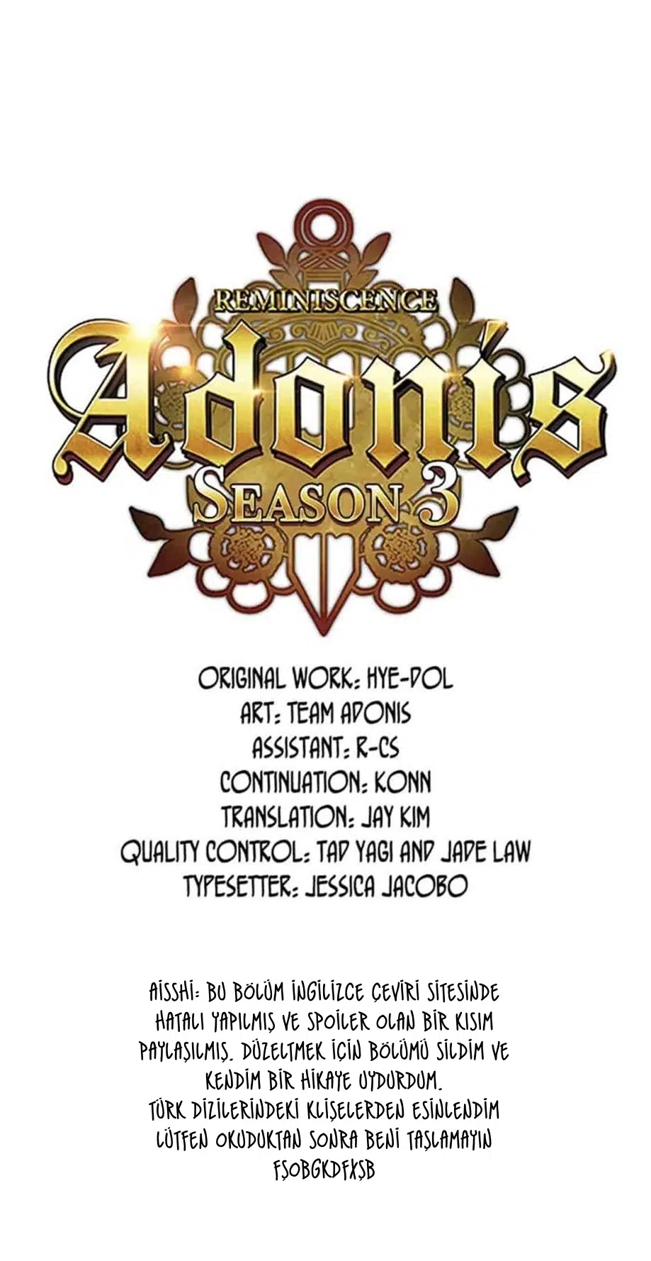 Adonis’in Hatıraları - Bölüm 60 Sayfa 2